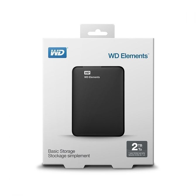 WD Elements 2TB Portable 2,5”, USB 3.0