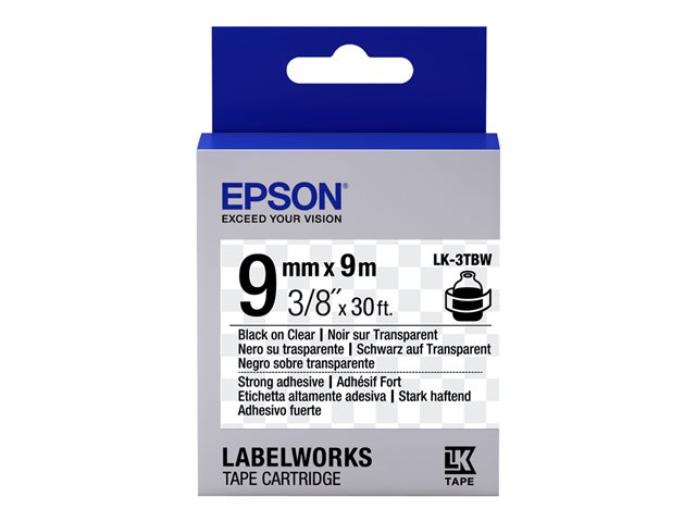 EPSON LK-3TBW9 Strng adh Blk/Clear 9/9 Cijena