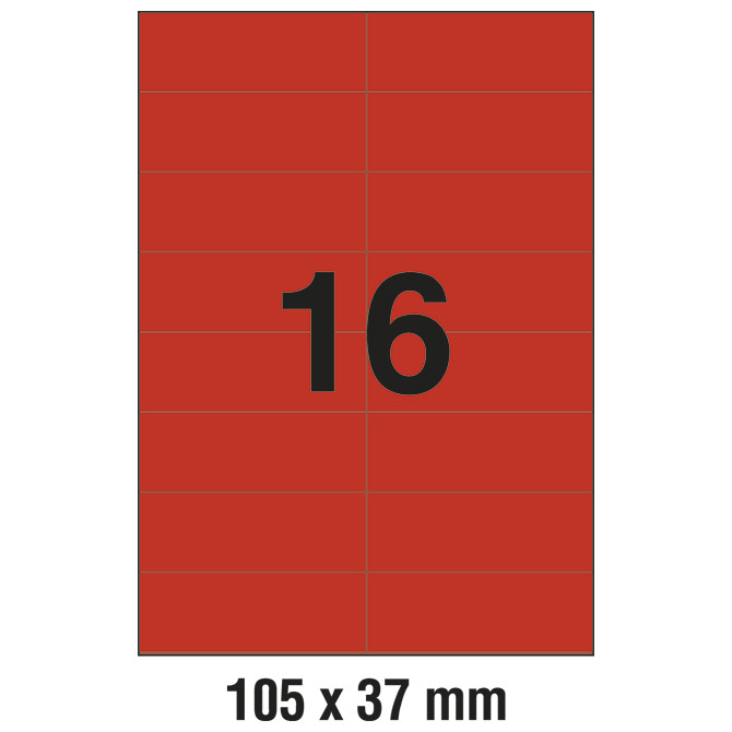 Etikete ILK 105x37mm pk100L Zweckform 3452 crvene Cijena