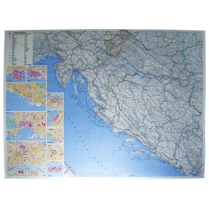 Karta zidna Hrvatske-cestovna Trsat Cijena