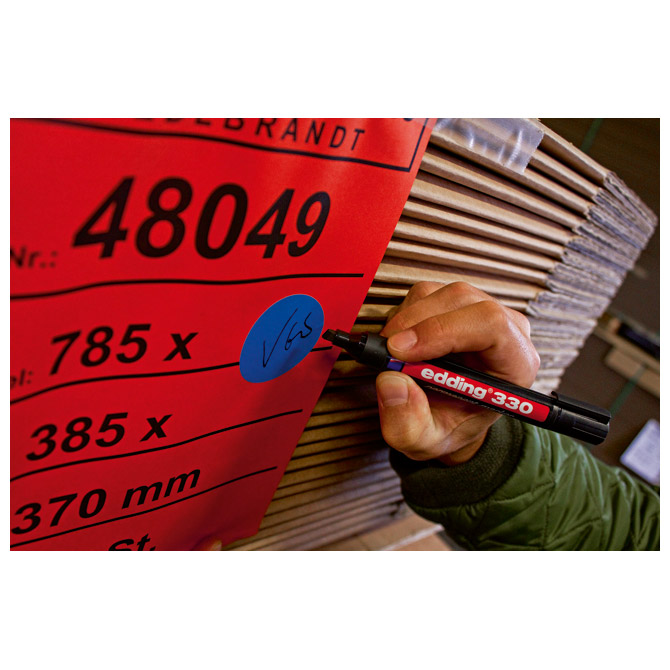 Marker permanentni 1-5mm klinasti vrh Edding 330 crveni Cijena