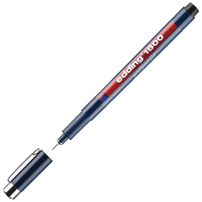 Flomaster za tehničko crtanje profipen 0,1mm Edding 1800 crni Cijena