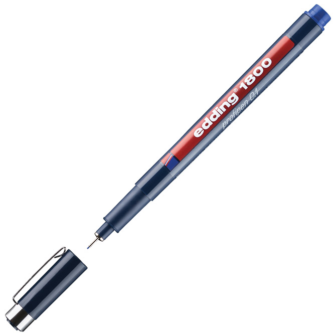 Flomaster za tehničko crtanje profipen 0,1mm Edding 1800 plavi Cijena