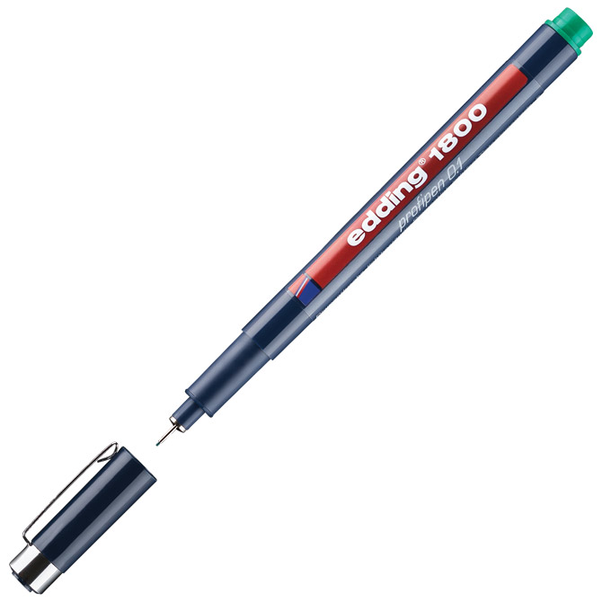 Flomaster za tehničko crtanje profipen 0,1mm Edding 1800 zeleni Cijena