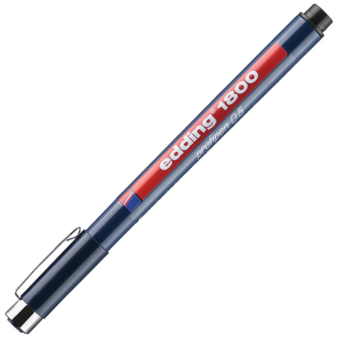 Flomaster za tehničko crtanje profipen 0,5mm Edding 1800 crni Cijena