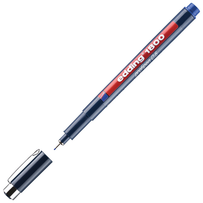 Flomaster za tehničko crtanje profipen 0,5mm Edding 1800 plavi Cijena