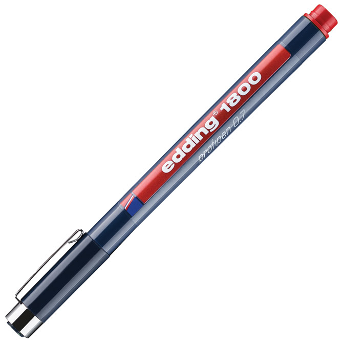 Flomaster za tehničko crtanje profipen 0,7mm Edding 1800 crveni Cijena