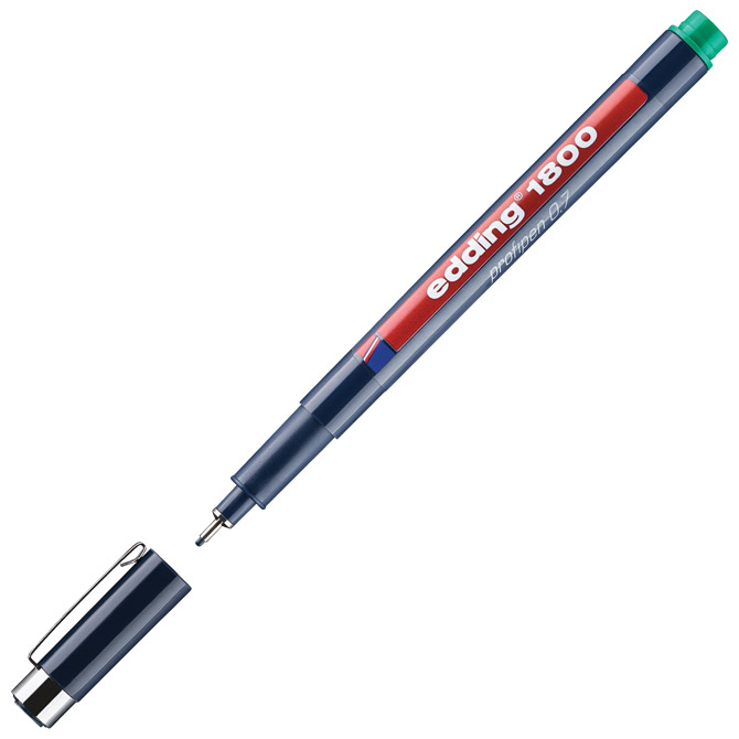 Flomaster za tehničko crtanje profipen 0,7mm Edding 1800 zeleni Cijena