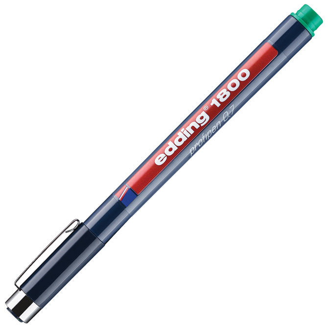 Flomaster za tehničko crtanje profipen 0,7mm Edding 1800 zeleni Cijena