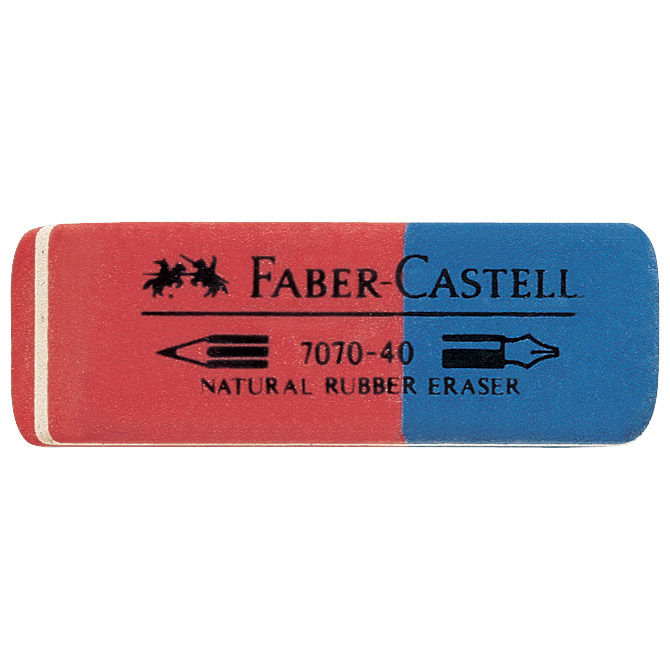 Gumica kaučuk tinta/grafitna 7070-40 Faber-Castell 187040 crvena-plava Cijena