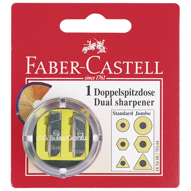 Šiljilo pvc s pvc kutijom 2rupe okruglo Faber-Castell 185498 blister Cijena