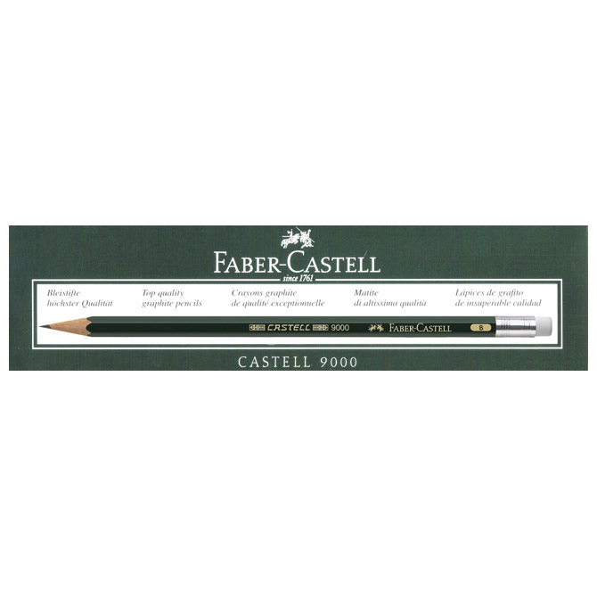 Olovka grafitna B s gumicom Castell 9000 Faber-Castell 119201 Cijena