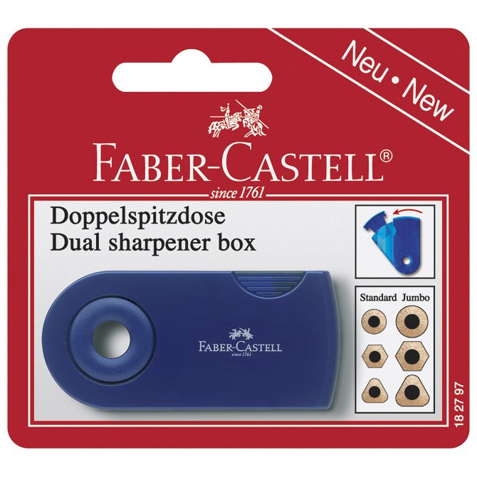 Šiljilo pvc s pvc kutijom 2rupe Sleeve Twin Faber-Castell 182797 sortirano blister Cijena
