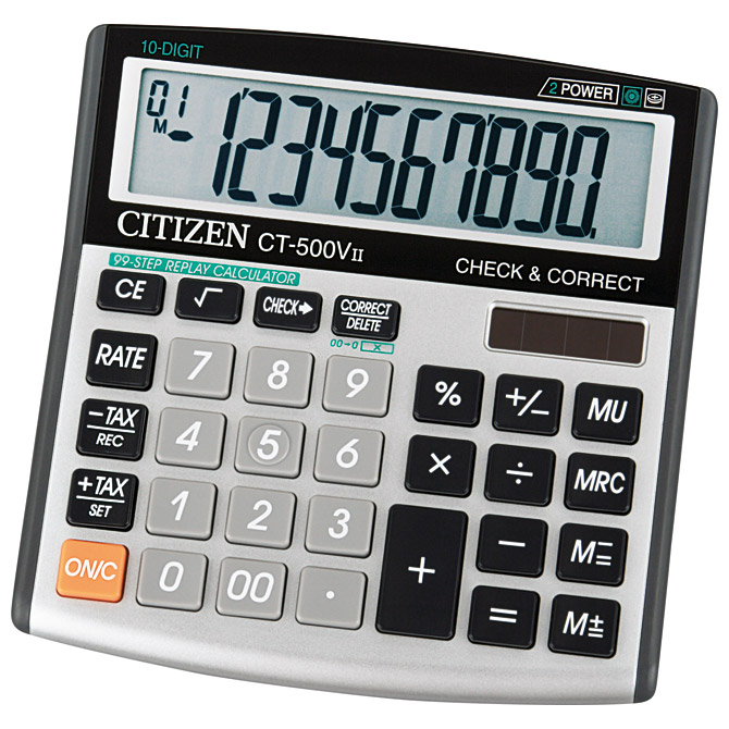 Kalkulator komercijalni 10mjesta Citizen CT-500VII srebrni blister Cijena