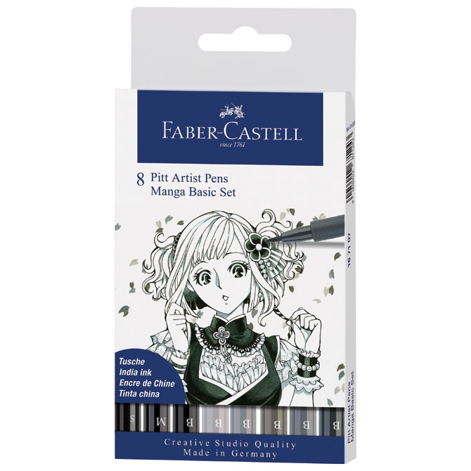 Flomaster Pitt artist  Manga Basic set pk8 Faber-Castell 167107 blister Cijena