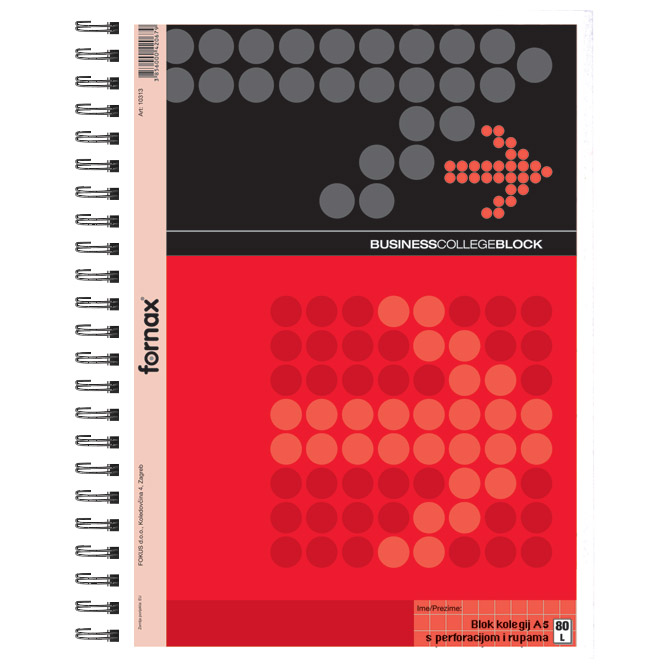 Blok kolegij A4 crte  70L perforacija+4rupe Fornax Cijena