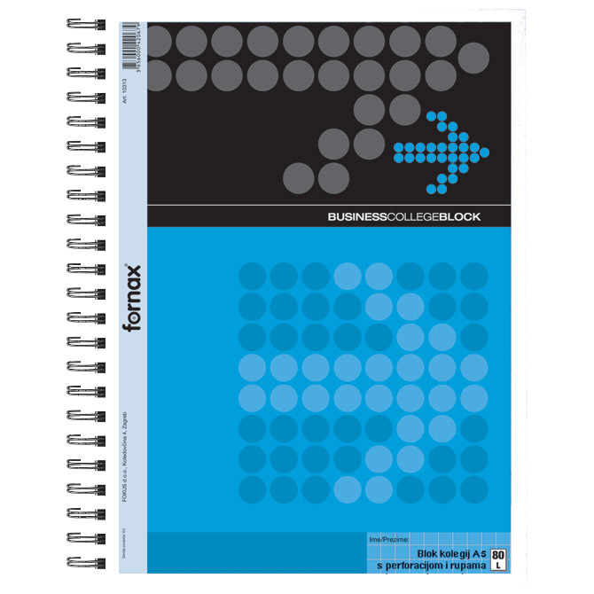 Blok kolegij A4 crte  70L perforacija+4rupe Fornax Cijena