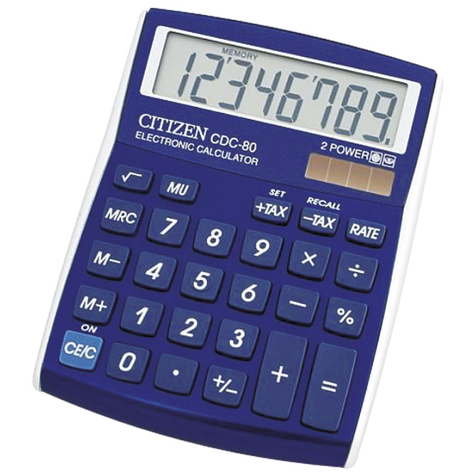 Kalkulator komercijalni  8mjesta Citizen CDC-80 plavi blister Cijena