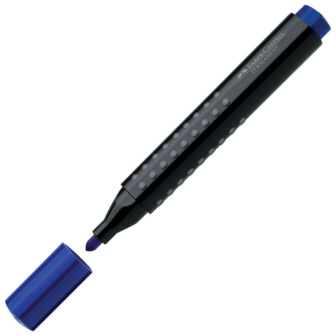 Marker permanentni 1-3mm okrugli vrh Grip 2001 Faber-Castell 150451 plavi Cijena