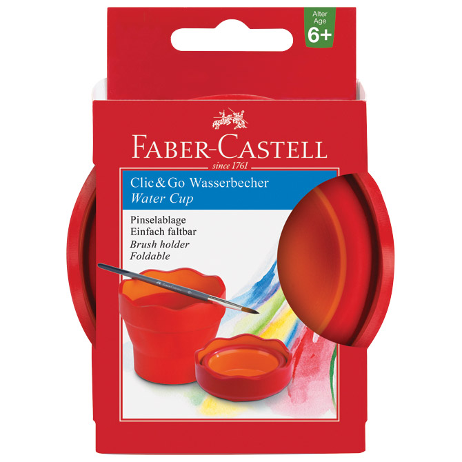 Čaša za tempere Clic&Go Faber Castell 181517 crvena blister Cijena