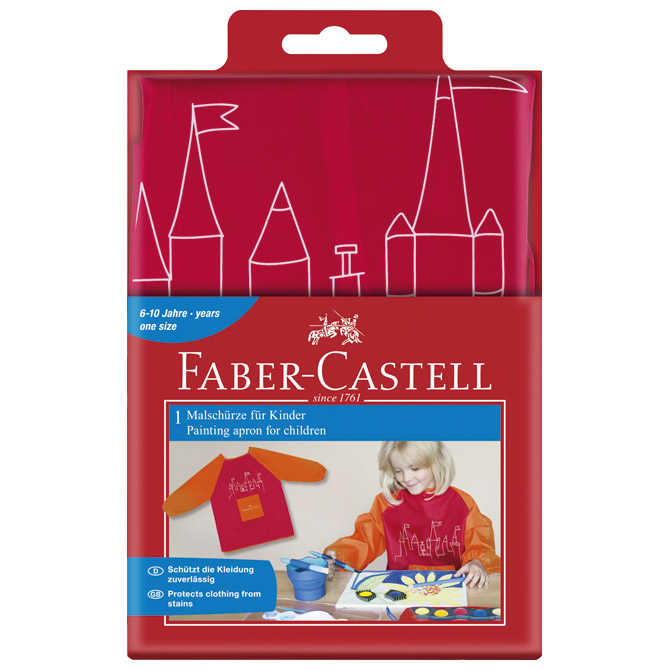 Pregača za likovni s rukavima 43x57cm Faber-Castell 201204 crvena blister Cijena