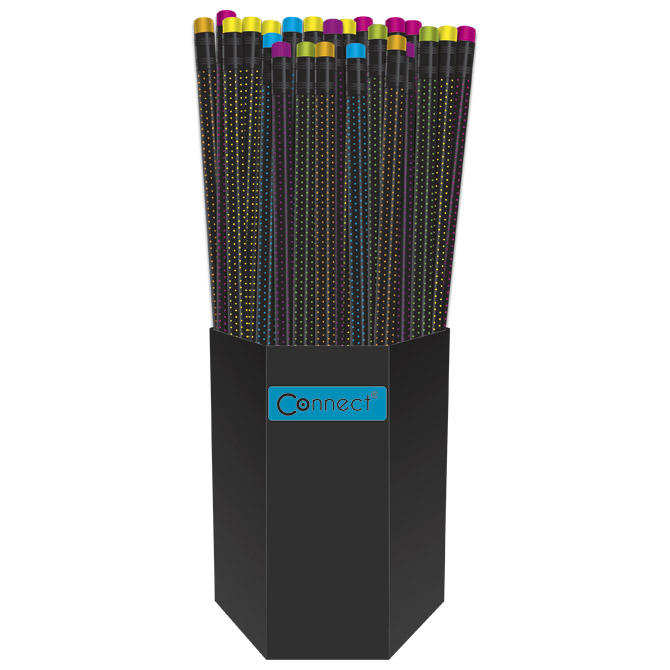 Olovka grafitna HB s gumicom točkice u čaši pk72 Connect sortirano Cijena