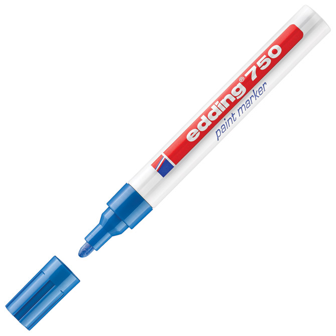 Marker permanentni lakirajući 2-4mm Edding 750 plavi Cijena