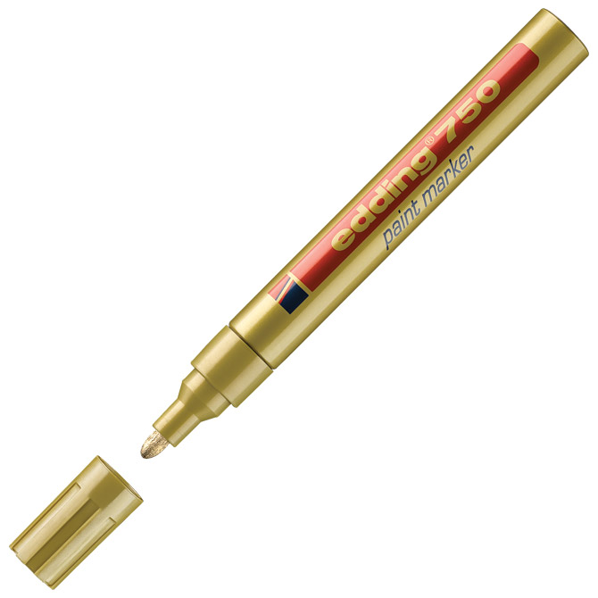 Marker permanentni lakirajući 2-4mm Edding 750 zlatni Cijena