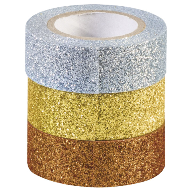 Traka Deco ljepljiva 15mmx3m glitter pk3 Heyda 20-35843 74 sortirano blister Cijena