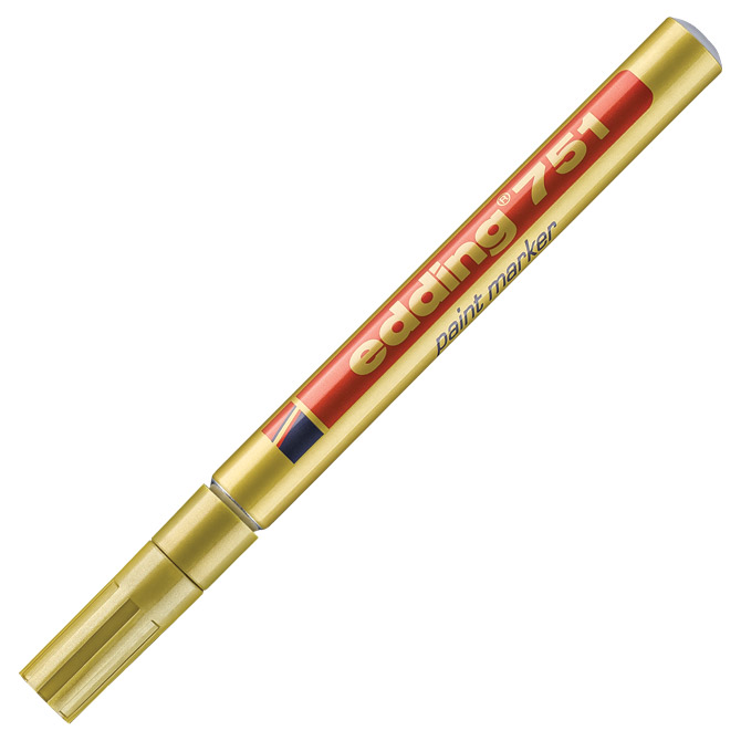 Marker permanentni lakirajući 1-2mm Edding 751 zlatni Cijena
