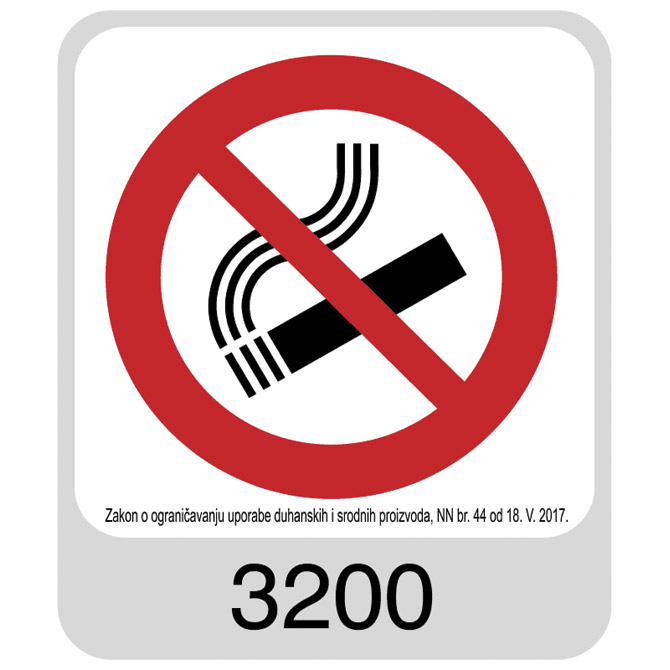 Naljepnice “Zabranjeno pušenje” Simbol 3200 Cijena