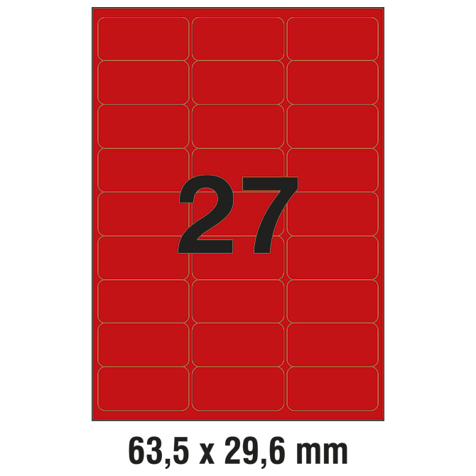 Etikete LK  63,5x29,6mm pk25L Zweckform L6003-25 neon crvene Cijena