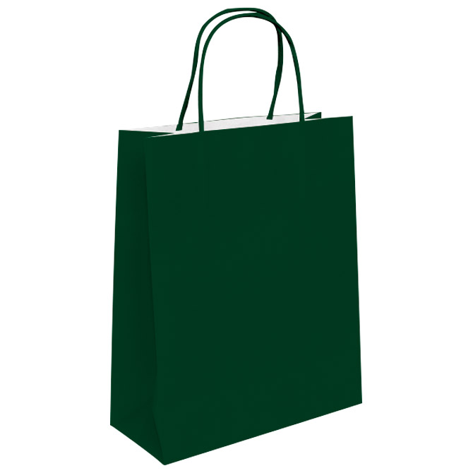 Vrećice ukrasne natron 22x31x10 cm pletena ručka pk50 Duga tamnozelene Cijena
