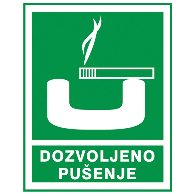 Naljepnice “Dozvoljeno pušenje” Simbol 3263 Cijena