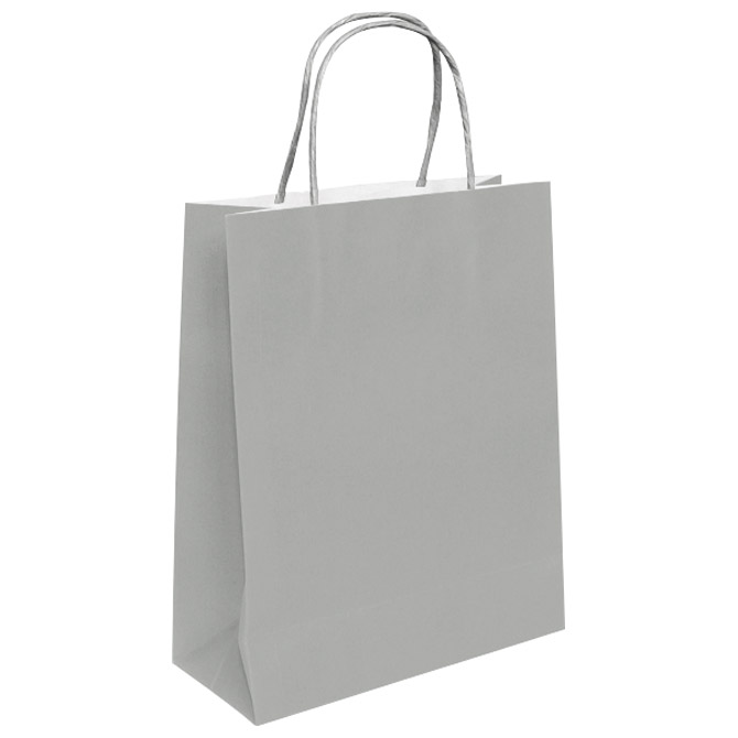 Vrećice ukrasne natron 26x35x12 cm pletena ručka pk50 Duga srebrne Cijena