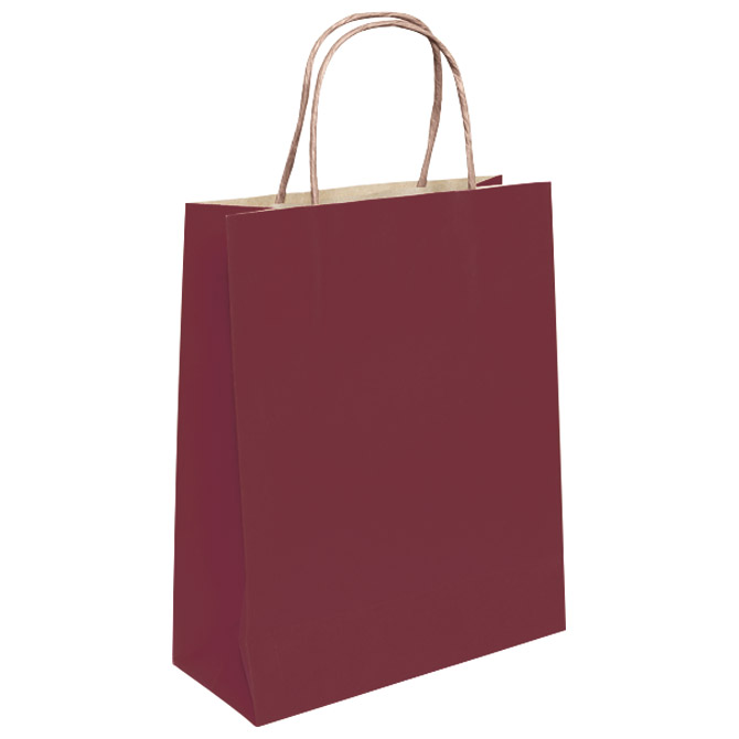 Vrećice ukrasne natron 26x35x12 cm pletena ručka pk50 Duga tamnocrvena Cijena