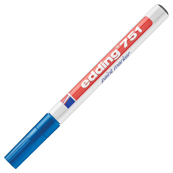 Marker permanentni lakirajući 1-2mm Edding 751 plavi Cijena