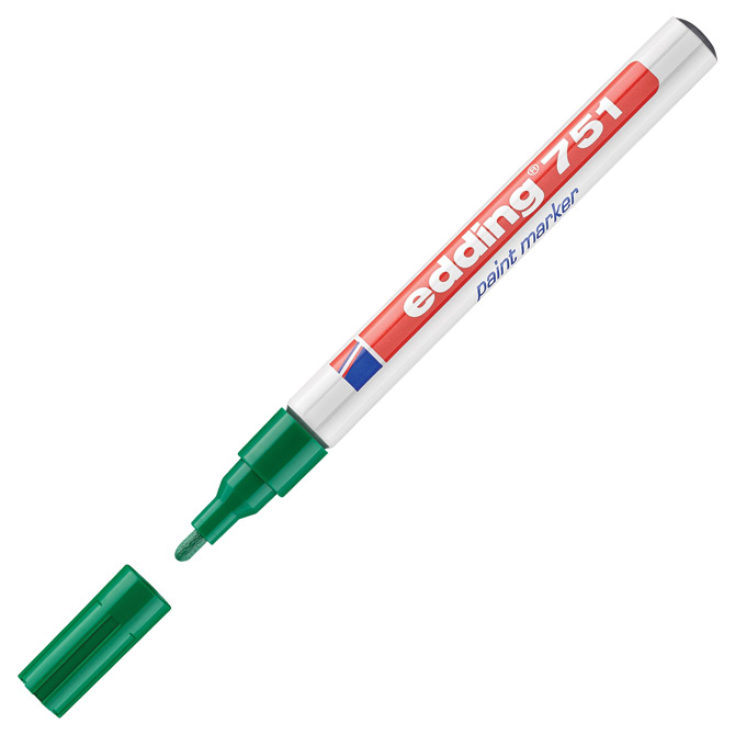 Marker permanentni lakirajući 1-2mm Edding 751 zeleni Cijena