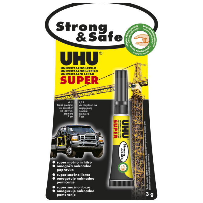 Ljepilo trenutačno  3g Super Strong&Safe UHU L0180020 blister Cijena