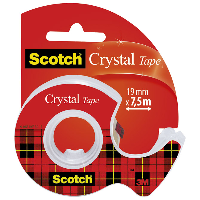Traka ljepljiva nevidljiva 19mm/ 7,5m Scotch Crystal 3M.blister Cijena