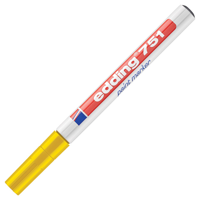 Marker permanentni lakirajući 1-2mm Edding 751 žuti Cijena