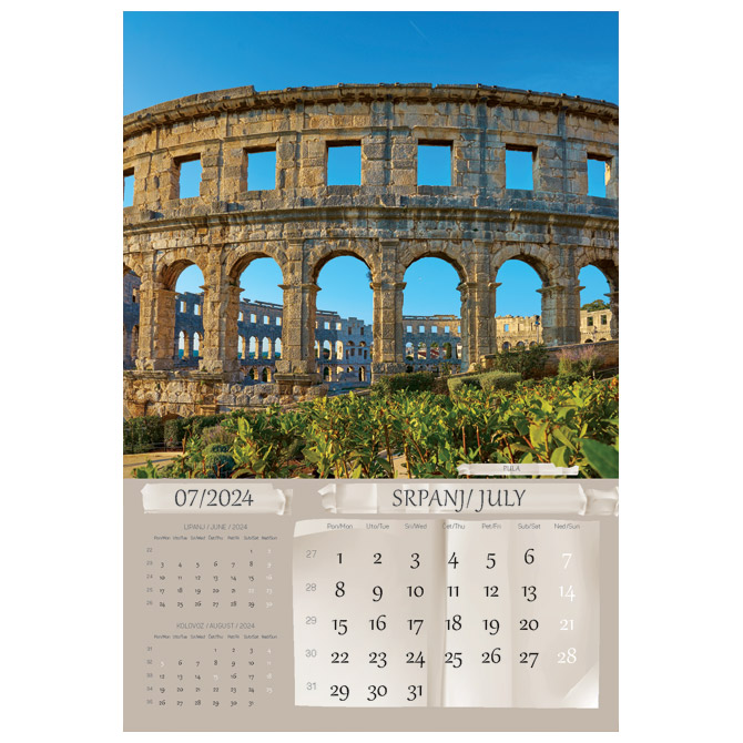 Kalendar “Putujem Hrvatskom 2023” 13 listova, spirala Cijena