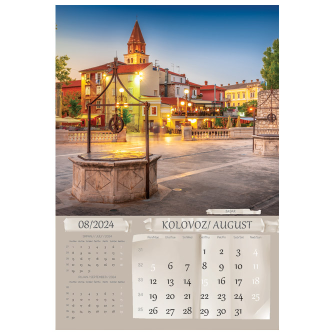 Kalendar “Putujem Hrvatskom 2023” 13 listova, spirala Cijena