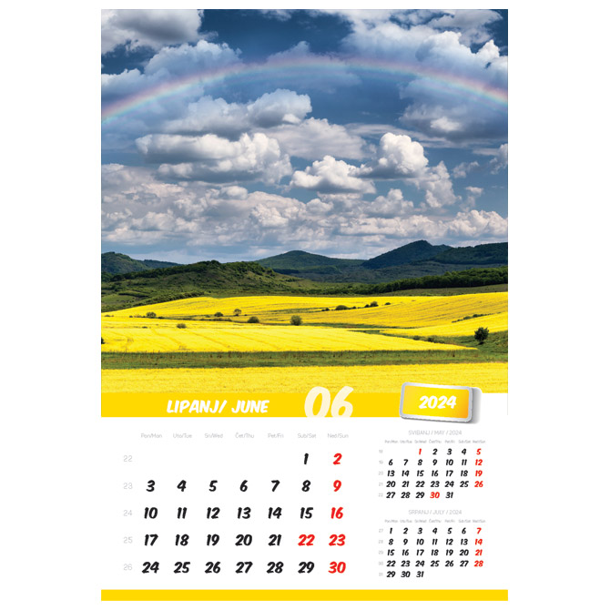 Kalendar “Priroda 2024” 13 listova, spirala Cijena