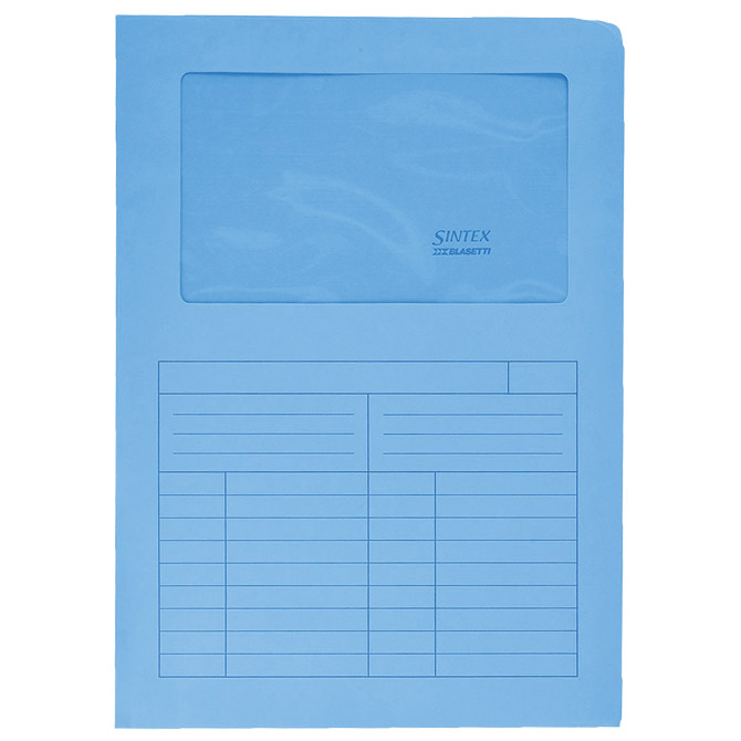 Fascikl “L” papir s prozorom A4 pk50 Sintex Blasetti F13P plavi Cijena