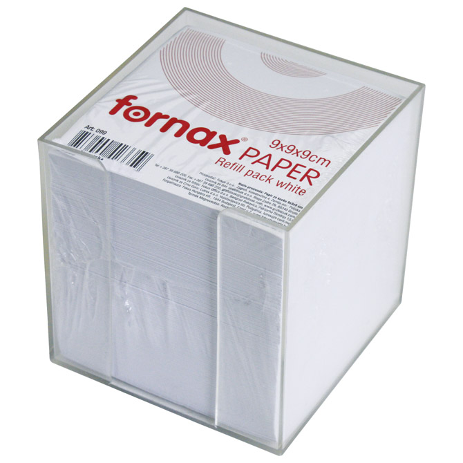 Blok kocka pvc  9,2x9,2cm s papirom bijelim Fornax Cijena