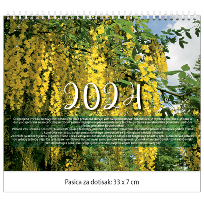 Kalendar “Cvijeće 2023” 13 listova, spirala Cijena