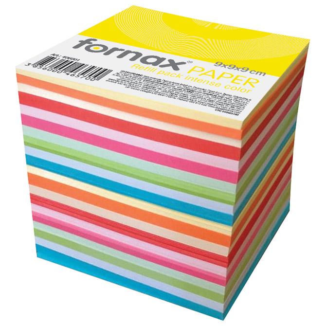 Papir za kocku 9x9x9cm ljepljeni Fornax intenzivne i pastelne boje sortirano Cijena