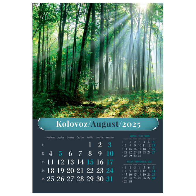 Kalendar “Šumska priča 2025” 13L, spirala Cijena