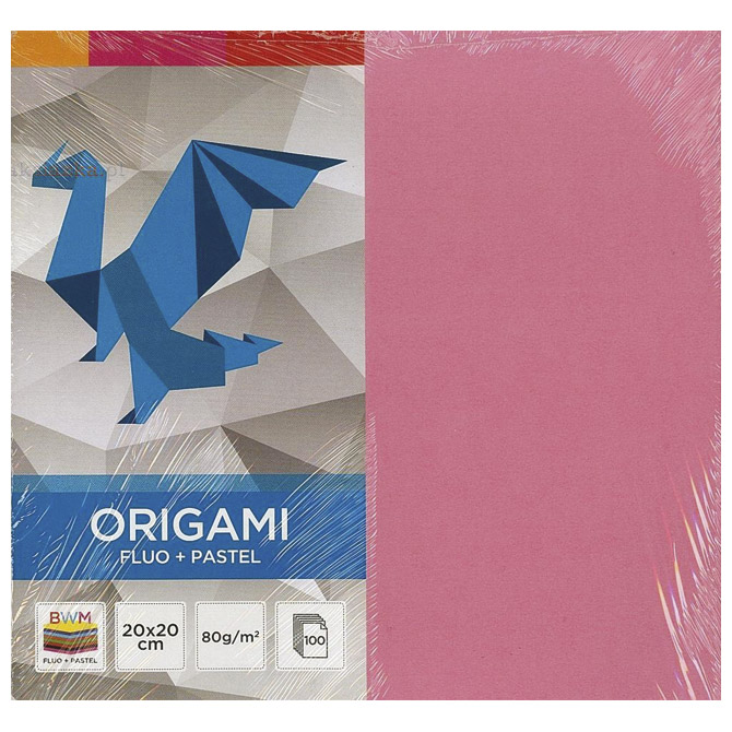 Papir Origami 20x20cm 80g pk100 fluo+pastel Interdruk Cijena